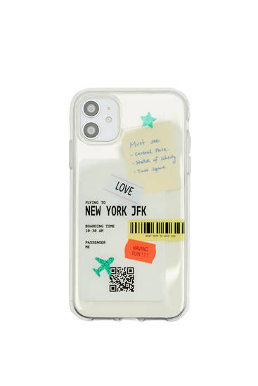Θήκη για smartphone με εισιτήρια αεροπλάνου
