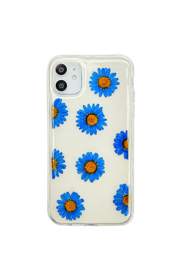 Dried flower print smartphone case