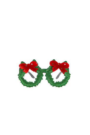 Χριστουγεννιάτικα γυαλιά με φιόγκους