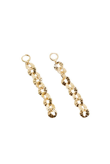 Gold chain link earrings