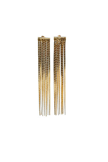 Earrings with metal fringing
