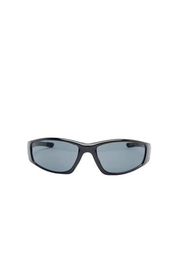 Schwarze Radler-Sonnenbrille