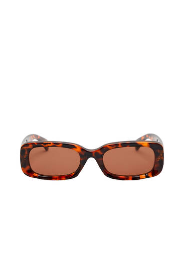 Rectangular tortoiseshell sunglasses