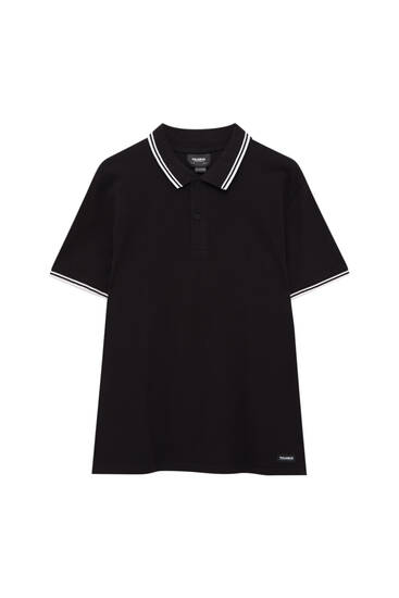 Polo with contrasting trims