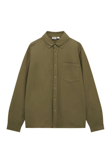 pull and bear green shirt