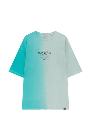 XL & XXL NEW S Pull & Bear Mens Printed T Shirt BLUE- SIZES L 