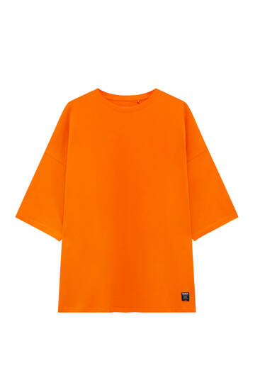 Oversize T-shirt with label detail