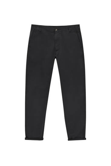 Basic slim fit chinos trousers