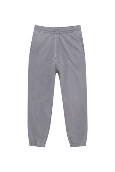 Garment dyed jogging trousers