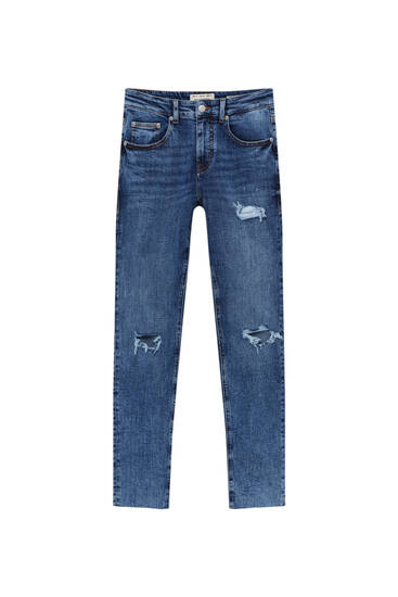 Ripped super skinny-fit jeans - pull\u0026bear