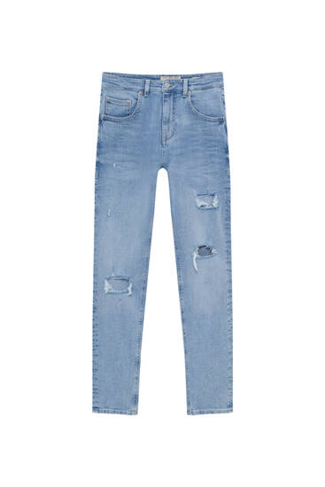 Jeans super skinny fit premium con rotos
