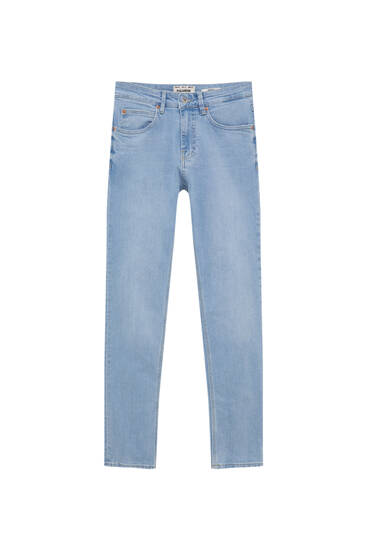 Základné modré skinny džínsy