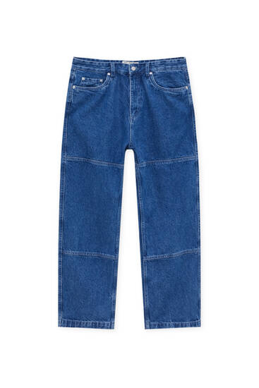 Jeans with knee panel detail
