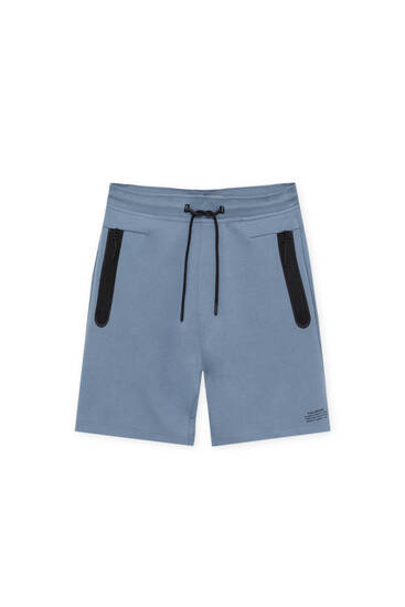 Jogger-Bermudashorts mit farblich abgesetzten Taschen