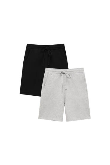 Pack of 2 jogger Bermuda shorts