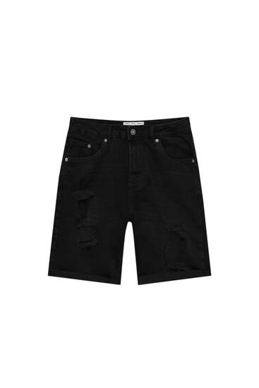 Slim Fit Denim Shorts for Men | Pull\u0026Bear