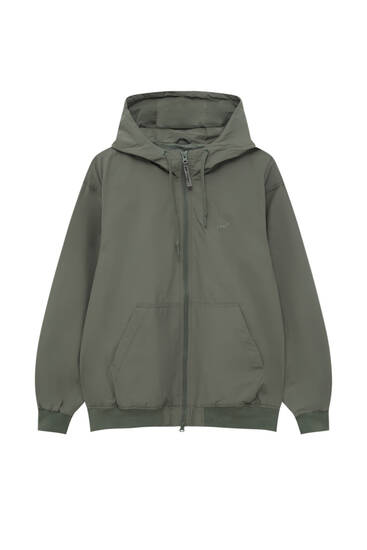 Basic lightweight hooded jacket
