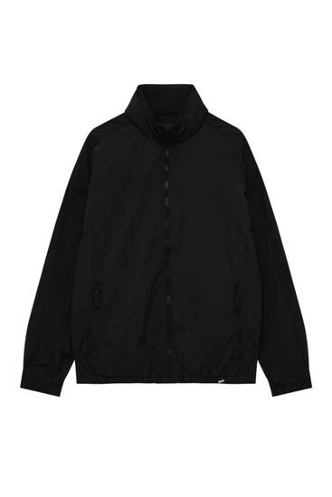 Nylon jacket with zip