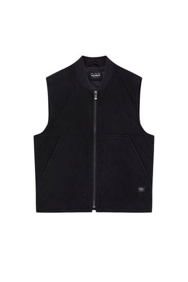Gilet with quilted interior