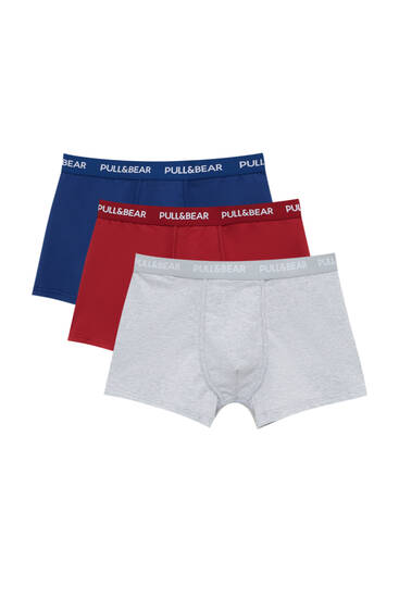 3-pack of coloured melange boxers