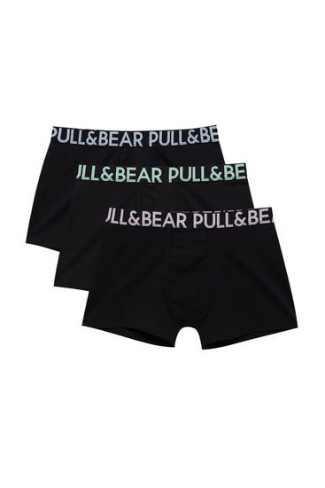 Pack of 3 boxers with pastel logo