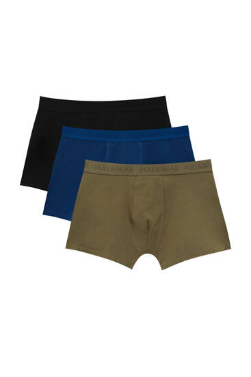 3-pack of plain coloured boxers