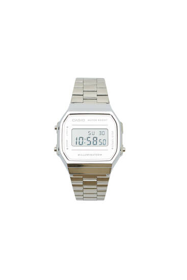 Sivé digitálne hodinky Casio