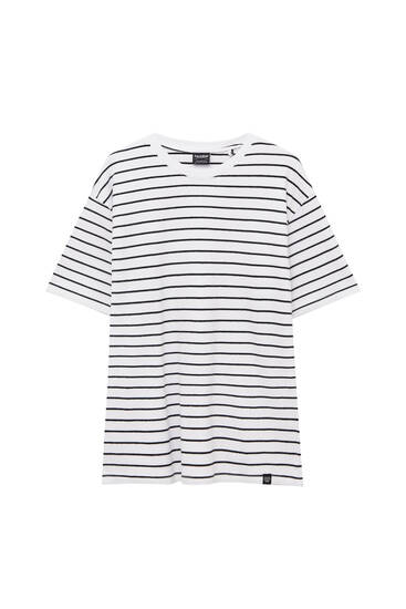 Striped T-shirt with label detail