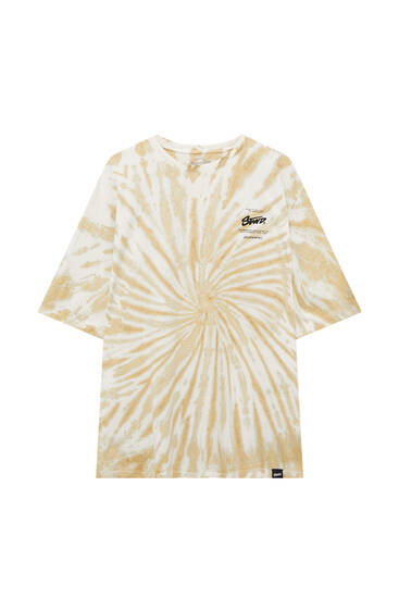 Short sleeve T-shirt with tie-dye print