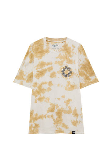 T-shirt with tie-dye and graphic detail