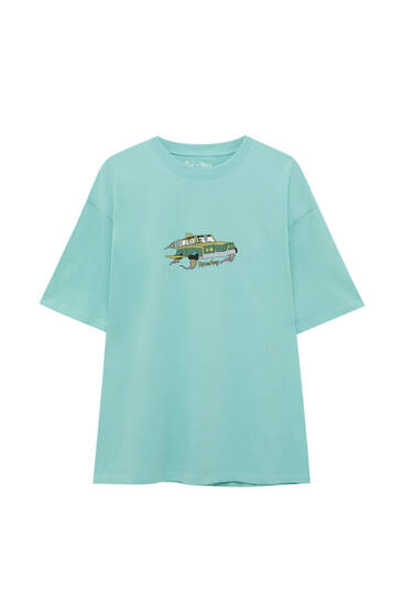 Rick and Morty car print T-shirt
