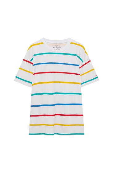 T-shirt rayures multicolore