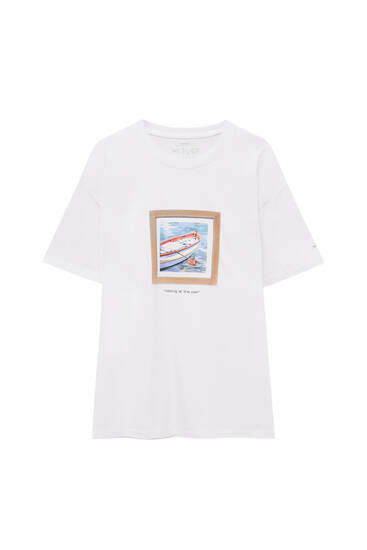 Painting print short sleeve T-shirt