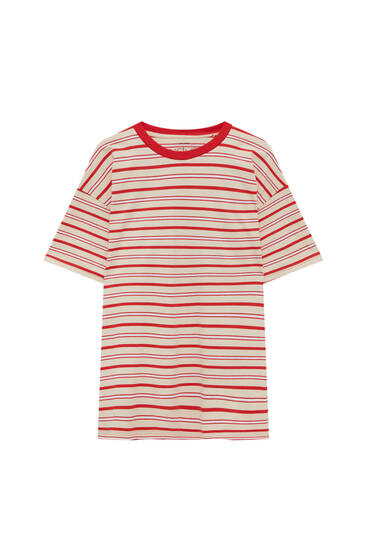 Short sleeve horizontal stripe T-shirt