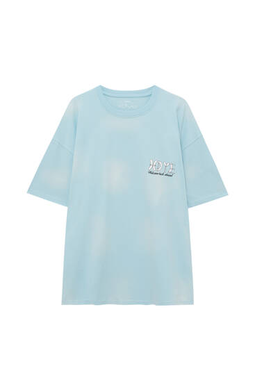 Κοντομάνικη μπλούζα με τύπωμα tie-dye