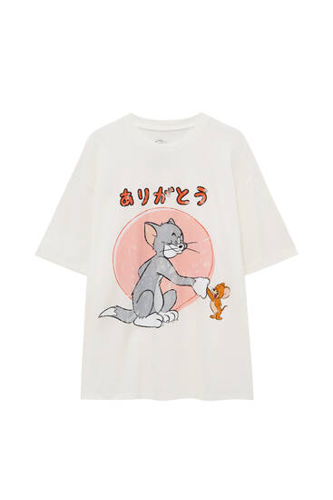 pull and bear tom and jerry t shirt