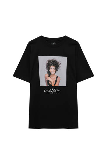 T-shirt Whitney Houston manches courtes