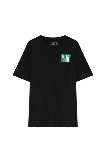 Short sleeve XDYE T-shirt with ticket print