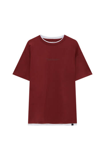 Short sleeve T-shirt with contrast details