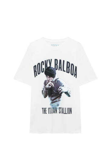 T-shirt Rocky Balboa blanc