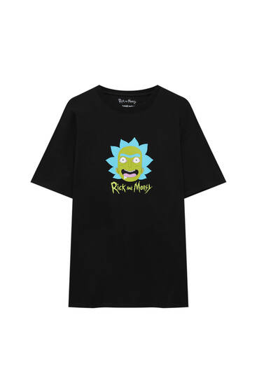 Černé tričko Rick a Morty