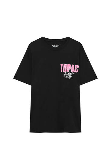 Schwarzes T-Shirt Tupac