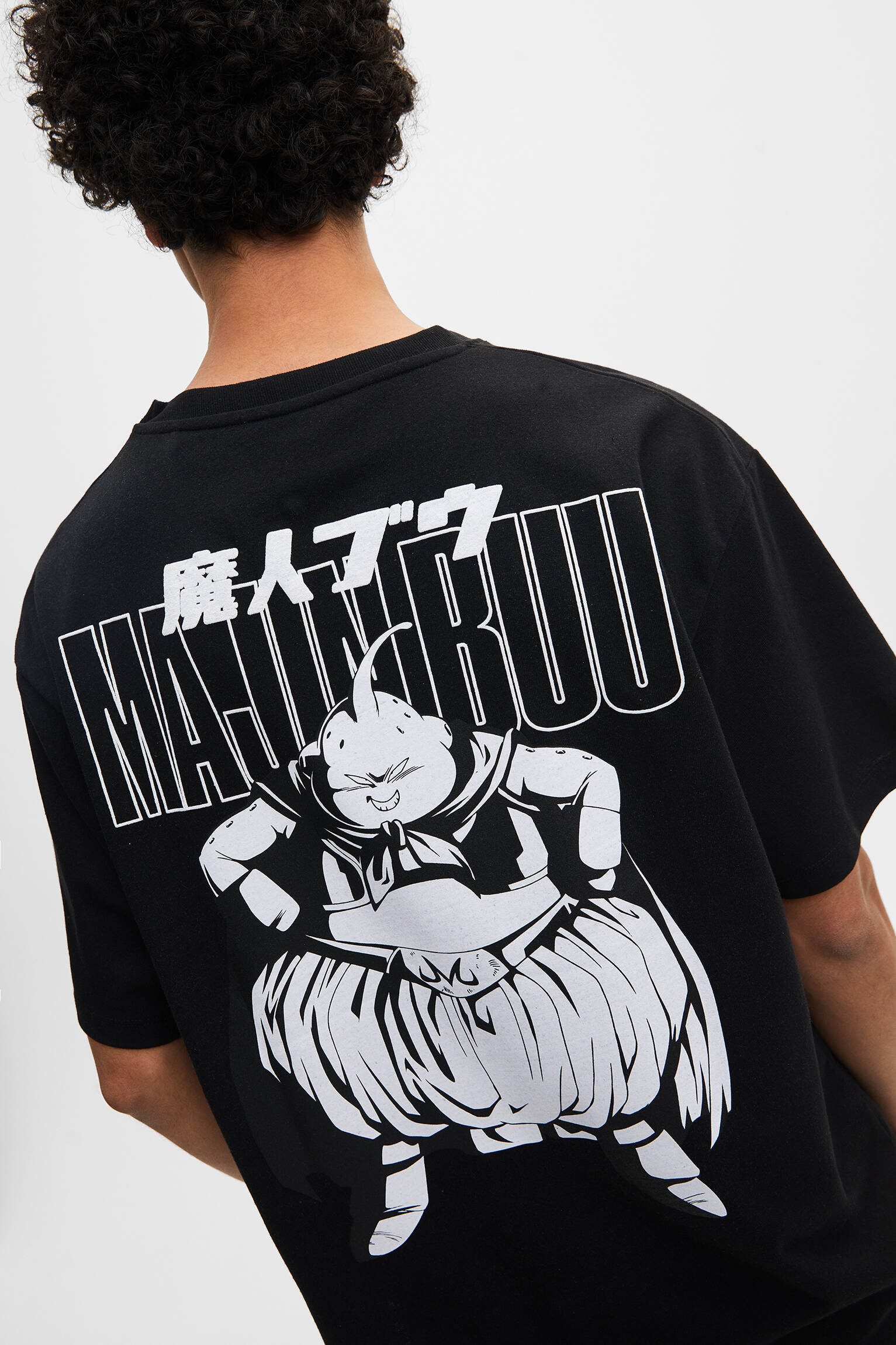 Camiseta T-Shirt Dragon Ball Majin Boo Versão Magro Algodão - Preto