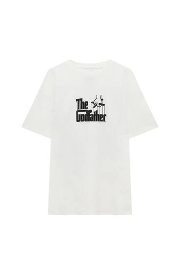 HERREN Hemden & T-Shirts Print Rabatt 70 % Pull&Bear T-Shirt Dunkelblau/Weiß M 