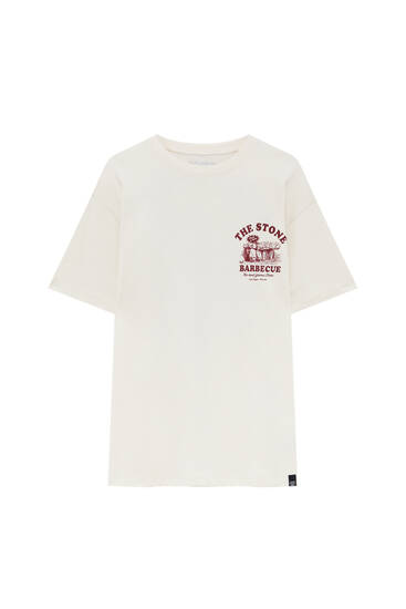 pull and bear printed t shirt