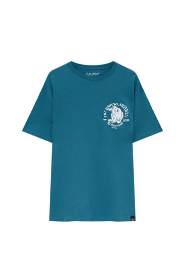 T-Shirt mit Wellenmuster