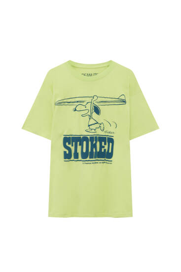 pull and bear snoopy t shirt