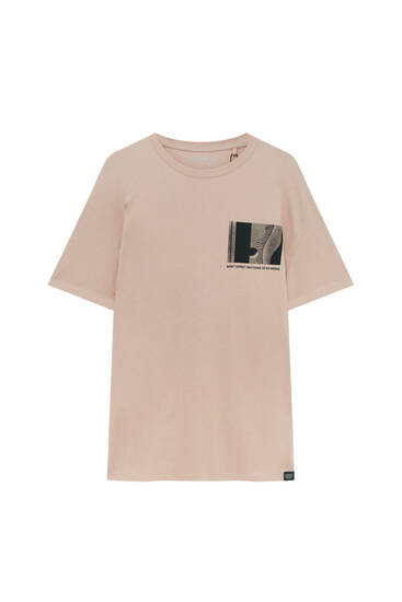 Shirt mit farblich abgesetztem Print
