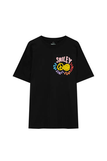 Zwart Smiley® T-shirt