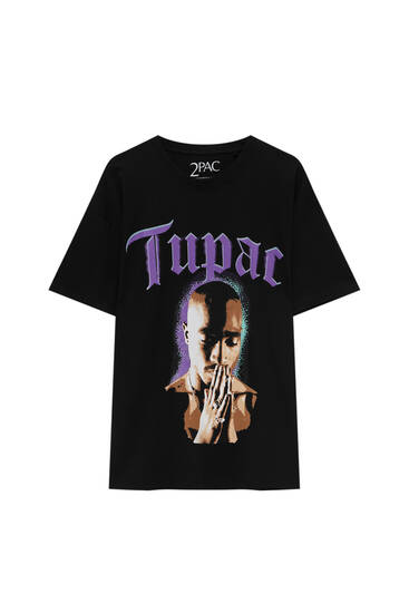 T-shirt Tupac met korte mouw
